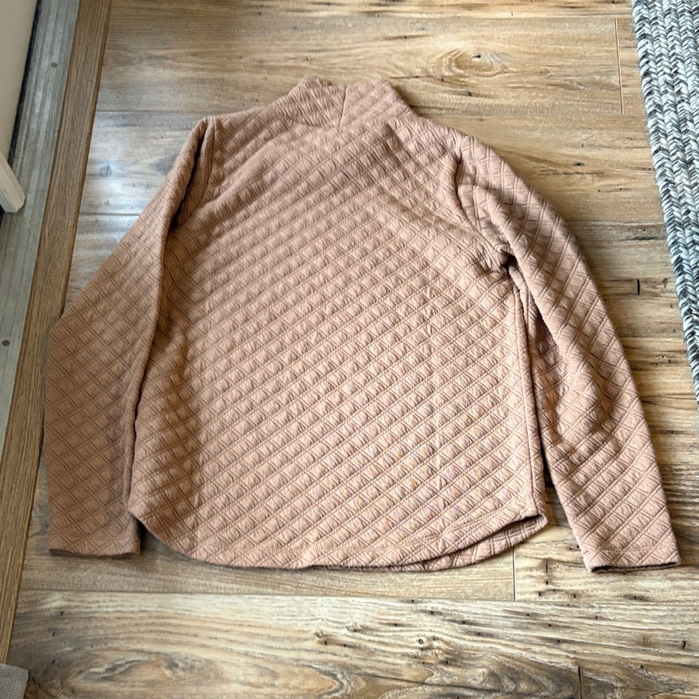 J. Crew Quilted Brown sweater